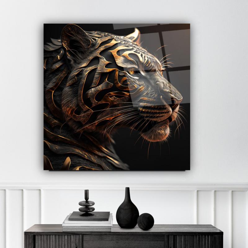 Aslan Kare Cam Tablo
