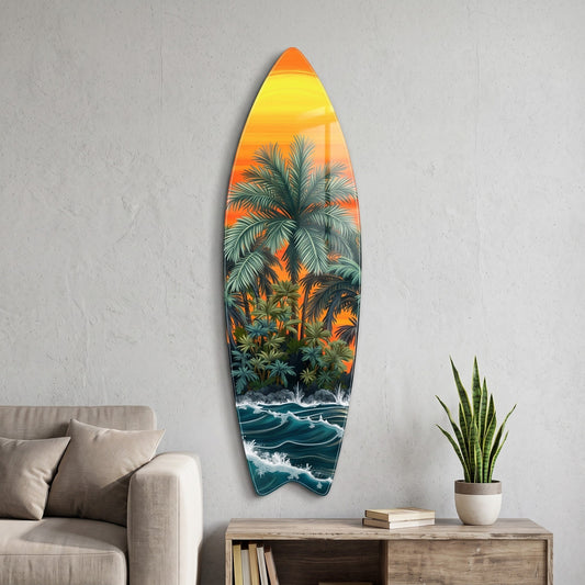 tropik-ada-gun-batimi-manzarasi-surf-board-cam-tablo
